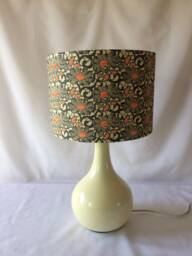 Lampshade 30 cm Wide 21 High - Handmade With Hand Silk Screen Printed Japanese Chiyogami Paper