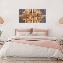 Timeless Wood Sculpture For Headboard Textured Wall Art - A Piece With Strong Presence - thumbnail 3