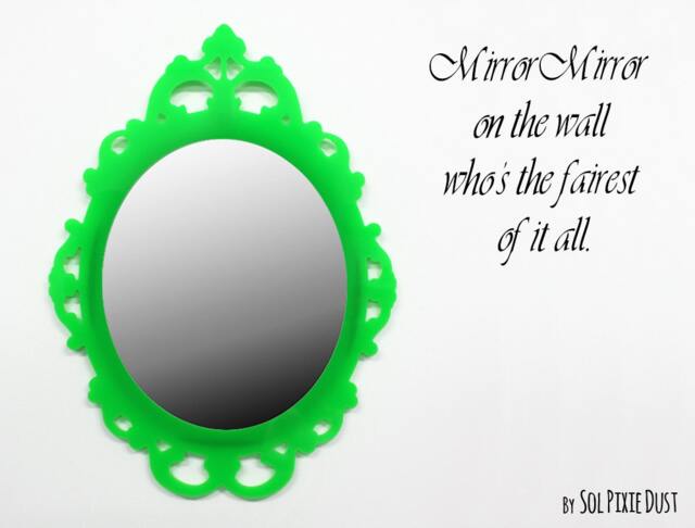Green Modern Rococo Acrylic Mirror - Safety - image 1