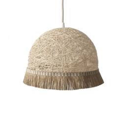 Pendant Light Fringe, Jute Pendant Light, Lighting Boho Style, Fringe Modern Hanging Lamp, Ceiling Boho Decor - Jute I