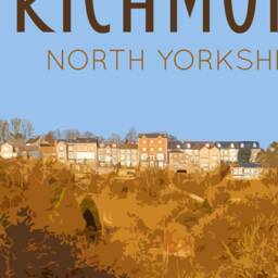Richmond, North Yorkshire Travel Poster, Retro Art Print - thumbnail 2