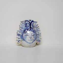 Double Sided Ceramic Illustrated Vase - thumbnail 4