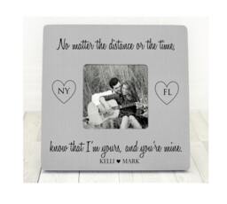 Personalized Long Distance Photo Frame State Abbreviation Gift - thumbnail 1