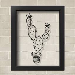 Transparent Cactus Poster Sketch Print Office Decor Nursery Kids Room Wall Art Children Gift - thumbnail 2