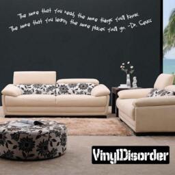The More You Read The Things You'll Know. That - Vinyl Wall Decal Quotes Sticker C010Et - thumbnail 1