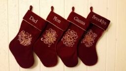 Embroidery Add-On, Embroidered Christmas Design, Custom Embroidery, Personalized Stockings