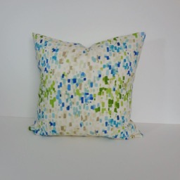 Watercolor Abstract Pillow Cover Green & Blue Waverly Cushion - 20 X 20 - thumbnail 2