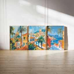 Set Of 3 Palermo Posters, Italy Prints, Sicily Wall Art Set, Italian City Mediterranean Europe Decor - thumbnail 2