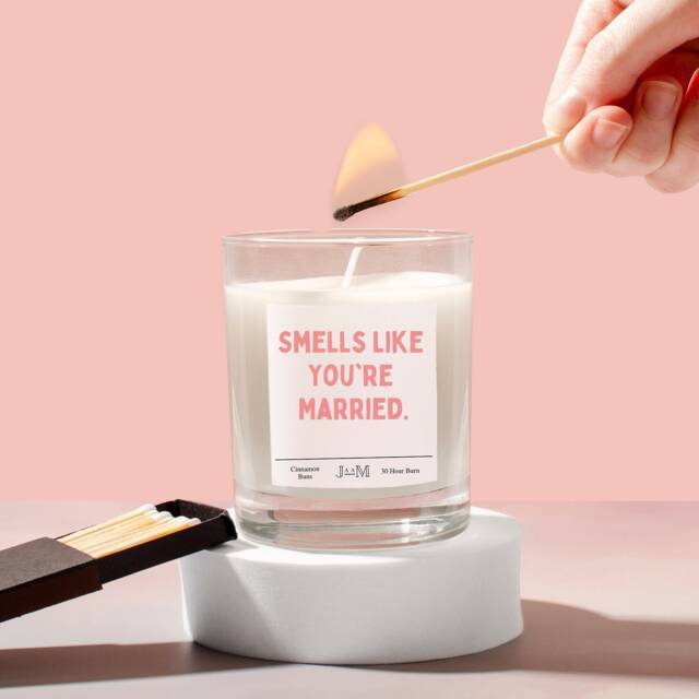 Smells Like You're Married. Candle. Married Gift. Candle Gift Set - image 1