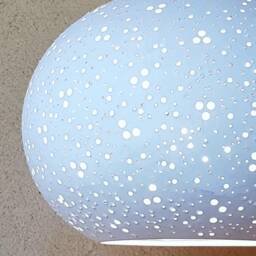 Perforated Ceramic Ball Pendant Light Handmade Kitchen Island Lighting - thumbnail 4