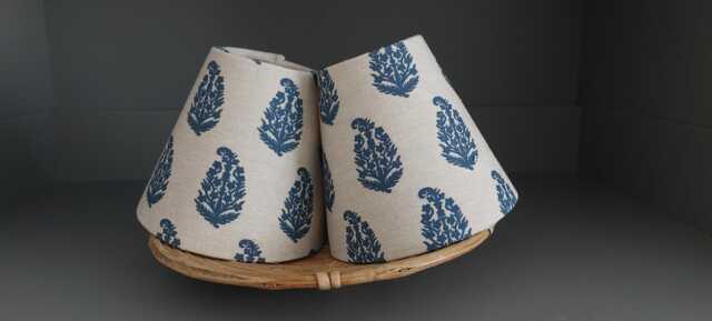 Paisley Blue Candle Clip Lampshade - image 1