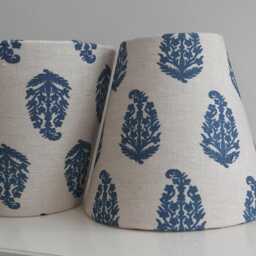 Paisley Blue Candle Clip Lampshade - thumbnail 3