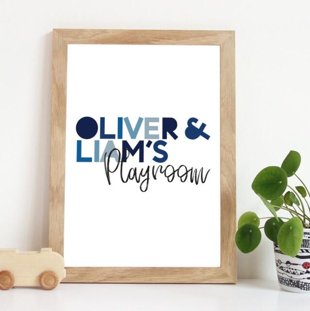 Playroom Prints, Sibling Wall Art, Brother Boys Bedroom Decor, Brothers Prints - image 1