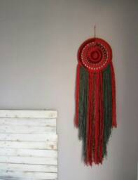 Bohemian Dream Catcher Colorful Fiber Wall Art For Bedroom Decor - thumbnail 1