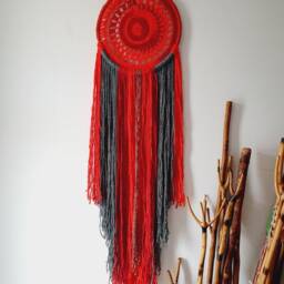 Bohemian Dream Catcher Colorful Fiber Wall Art For Bedroom Decor - thumbnail 2