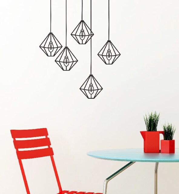 Diamond Lamps Wall Sticker Decal - Illustration Stickers, Animals Decals, Home Decor, Art, Illustrations