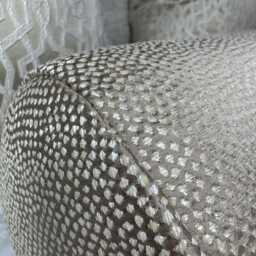 Luxurious Beige Bolster Cushion in Designer Guild Fabric - Champagne Home Decor - thumbnail 2