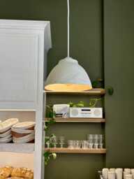 Unique Pendant Paper Mache Light For Kitchen Island - thumbnail 1