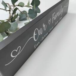 Personalised Family Name Sign Redwood Home Decor - thumbnail 3