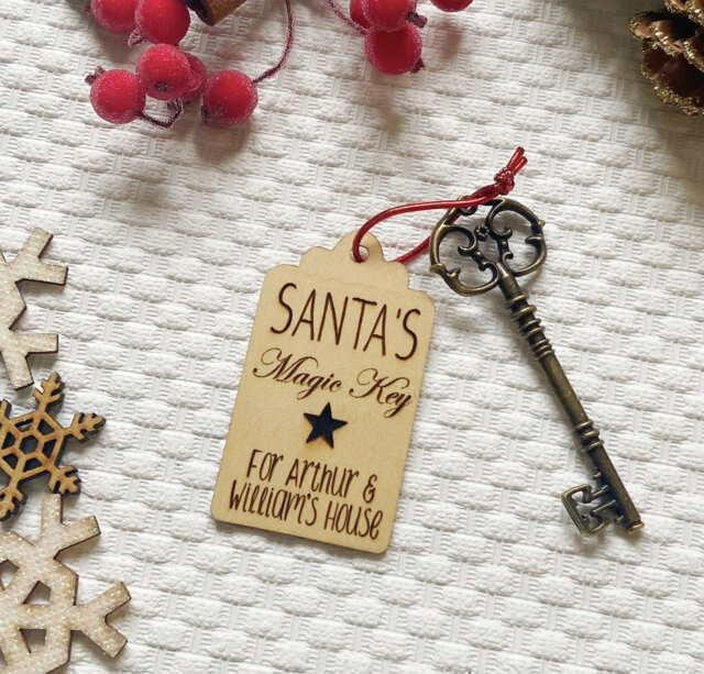 Personalised Santa's Magic Key, Santa Christmas Eve Box Fillers, Gift, Eve, Decoration, Tree - image 1