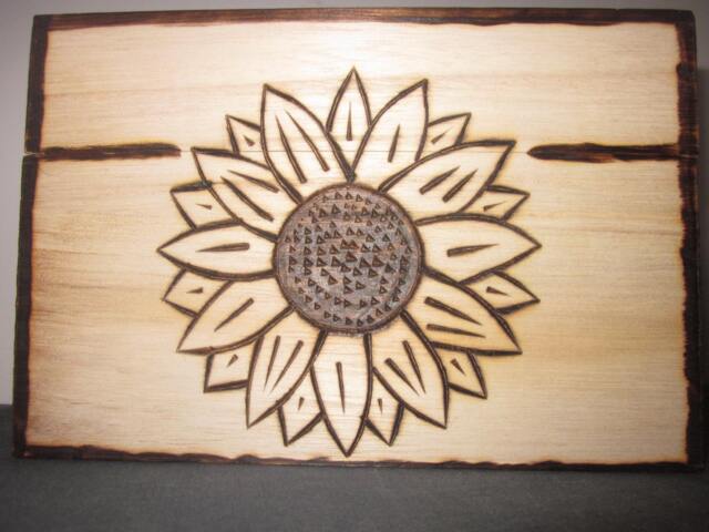 Woodburned Sunflower Wooden Box Keepsake True Friendship Friendship Box - image 1