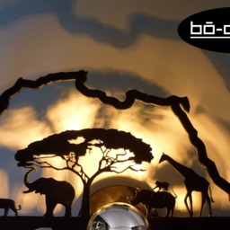 Africa, Lighting Wall, 35 cm, 110 V, Ethnic Light, Lighting Design, African Lighting, Africa Map, Africa Animal, Lighting Designer, Vintage - thumbnail 2