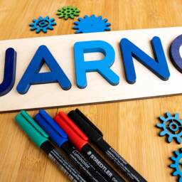Personalized Baby Name Puzzle, Wooden Montessori Gift 1st Birthday, Toys Present For Toddler, Gift Boy, Early Learning/Playing - thumbnail 2