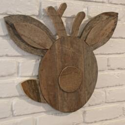 Reindeer - Reclaimed Pallet Wood Wall Art - thumbnail 2