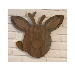 Reindeer - Reclaimed Pallet Wood Wall Art - thumbnail 1