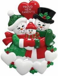 Personalized Snowman Dad Ornament, Christmas Family Tree Decoration - thumbnail 3