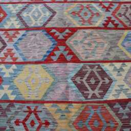 8x11 Tribal Kilim Rug, Afghan Flatweave Area Brand Chubi Maimana New Kilim, Oriental Turkmen Rug For Bedroom, Livingroom - thumbnail 3