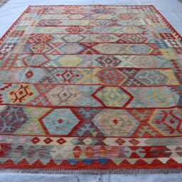 8x11 Tribal Kilim Rug, Afghan Flatweave Area Brand Chubi Maimana New Kilim, Oriental Turkmen Rug For Bedroom, Livingroom - thumbnail 2