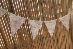 Glasgow Bunting - Paper Triangle Garland With 10 Flags From A Vintage Atlas - thumbnail 1