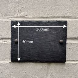 Rustic Slate House Sign Farmhouse Plaque Door Number 20 X 15cm - thumbnail 2