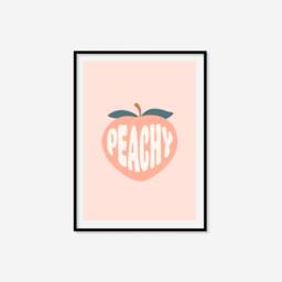 Peachy Print - Minimalist Prints, Bathroom Print, Colourful Wall Art, Toilet Room Gallery A5 A4 A3 Prints - thumbnail 2