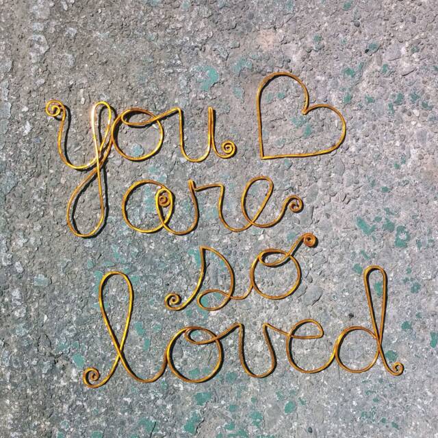Custom Sign Wire Lettering Copper Silver Name Home Decor Party Favor - image 1