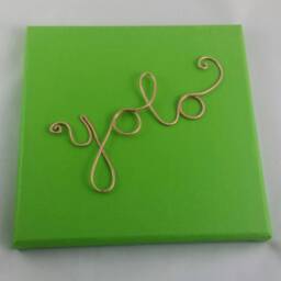 Custom Sign Wire Lettering Copper Silver Name Home Decor Party Favor - thumbnail 2