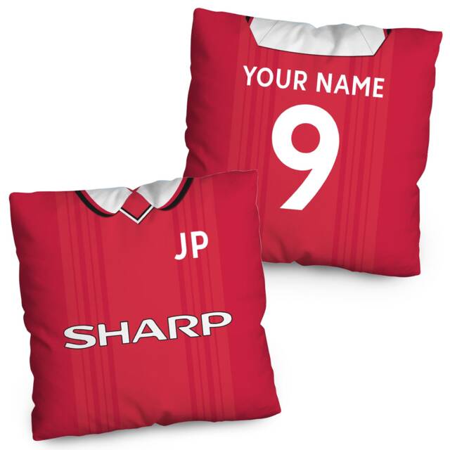 Manchester Red - 1999 Home Retro Football Cushion 45cm - image 1