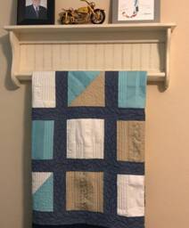 Rustic Towel Rack With Shelf Quilt Blanket Hanger - thumbnail 2