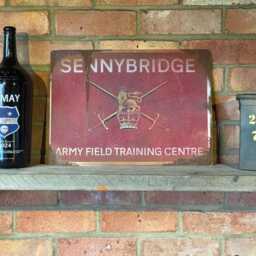 Sennybridge Army Training Centre Sign Real Rust Vintage Style Metal Wall Art - thumbnail 3