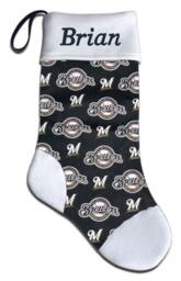 Personalized Mlb Milwaukee Brewers Baseball Christmas Stocking Embroidered