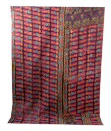 Handmade Vintage Kantha Quilt Indian Cotton Bedspread Throw - 80x56 Inches - thumbnail 2