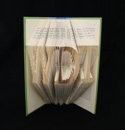 Initials - Acronyms 3 Letters Folded-Book Art Sculpture Valentine Gift Anniversary Boyfriend, Girlfriend, Wife, Hubby - thumbnail 1