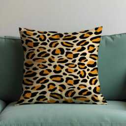 Wild Jungle Cushion Cover With Black & Tan Spot Pattern, Bold Leopard Print Pillow Case, Safari Throw Cover, Animal Home Decor - thumbnail 4