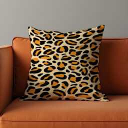 Wild Jungle Cushion Cover With Black & Tan Spot Pattern, Bold Leopard Print Pillow Case, Safari Throw Cover, Animal Home Decor