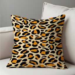 Wild Jungle Cushion Cover With Black & Tan Spot Pattern, Bold Leopard Print Pillow Case, Safari Throw Cover, Animal Home Decor - thumbnail 3