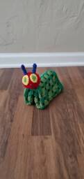 Crochet Caterpillar Lovey - Baby's Security Blanket Baby Shower Gift Hungry - thumbnail 1
