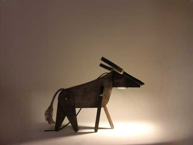 Wooden Oxlamp, Adjustable Lamp, Natural Desk Lamp, Table Study Work Night Light , Minimalist, Led, Bedside - image 1