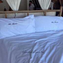 Custom Embroidered Pillowcases, Personalized Word Gift - thumbnail 3