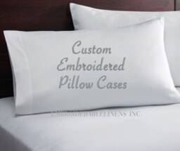 Custom Embroidered Pillowcases, Personalized Word Gift